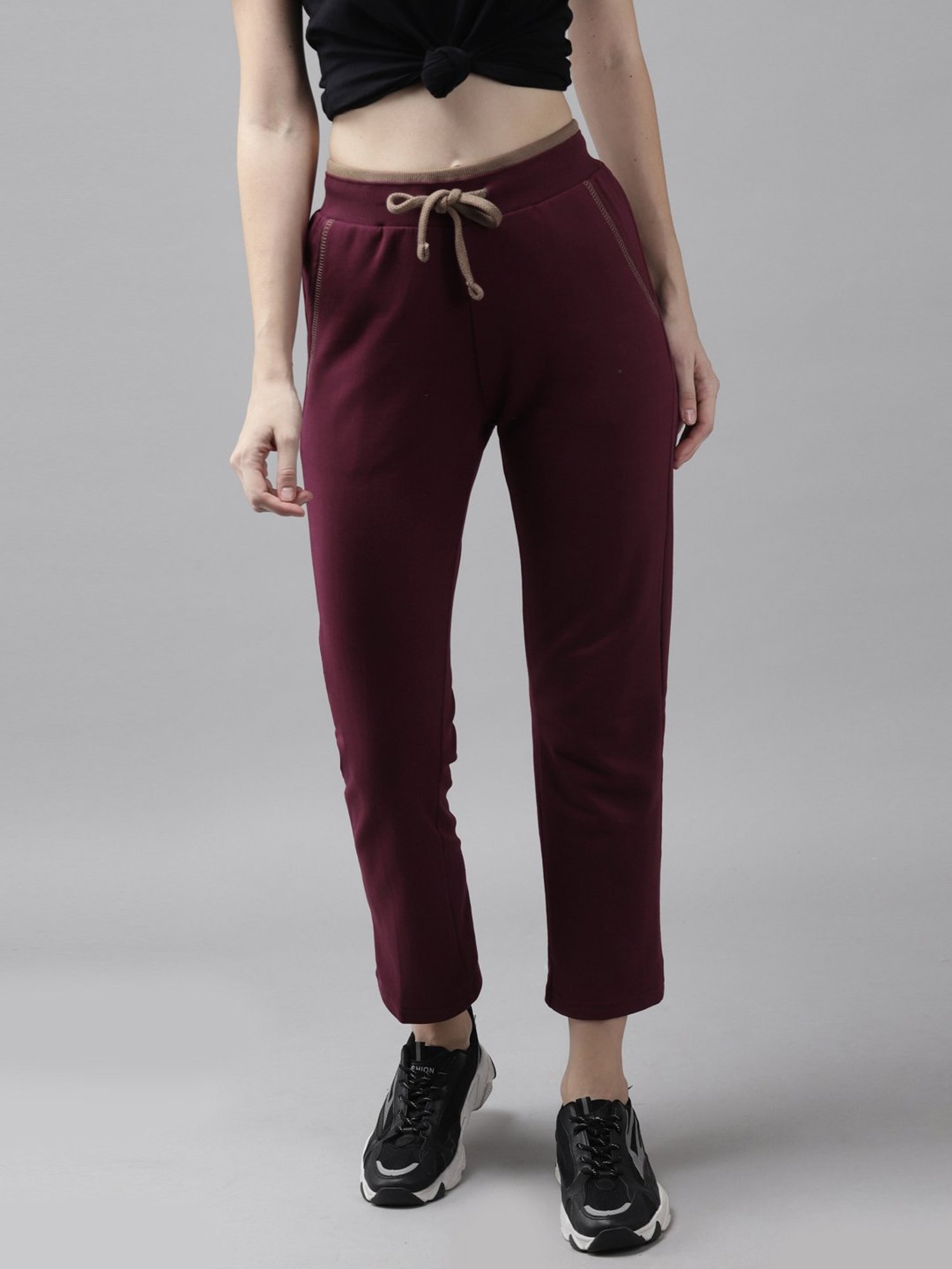 Cayman Wine Mid Rise Trackpants