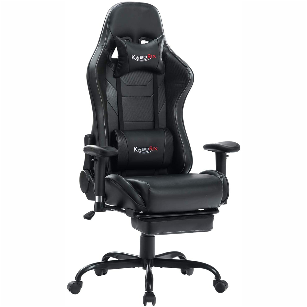 KASORIX Ergonomic Gaming Chair High Back Racing Chair with Footrest Massage Computer Gaming Chair Reclining Home Office Chair with Headrest and Lumbar Support
