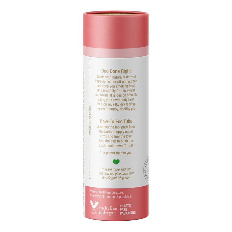 Raw Sugar Deodorant Beach Rose + Aloe - 2 oz