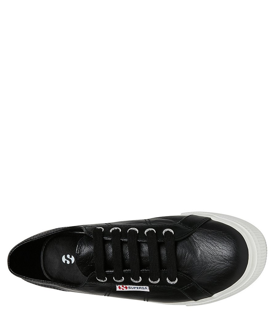 Superga Women's 2790 Nappa Leather Lace-Up Platform Sneakers
