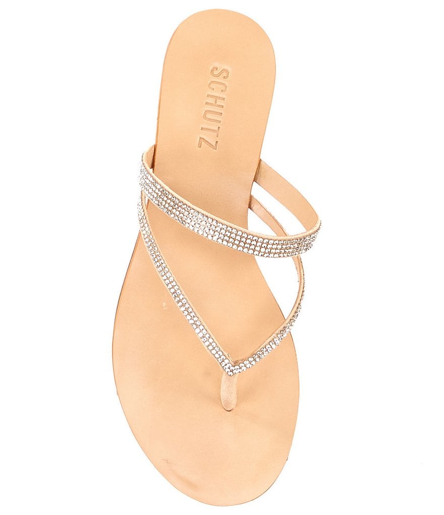 Schutz Toven Jewel Embellished Suede Sandals