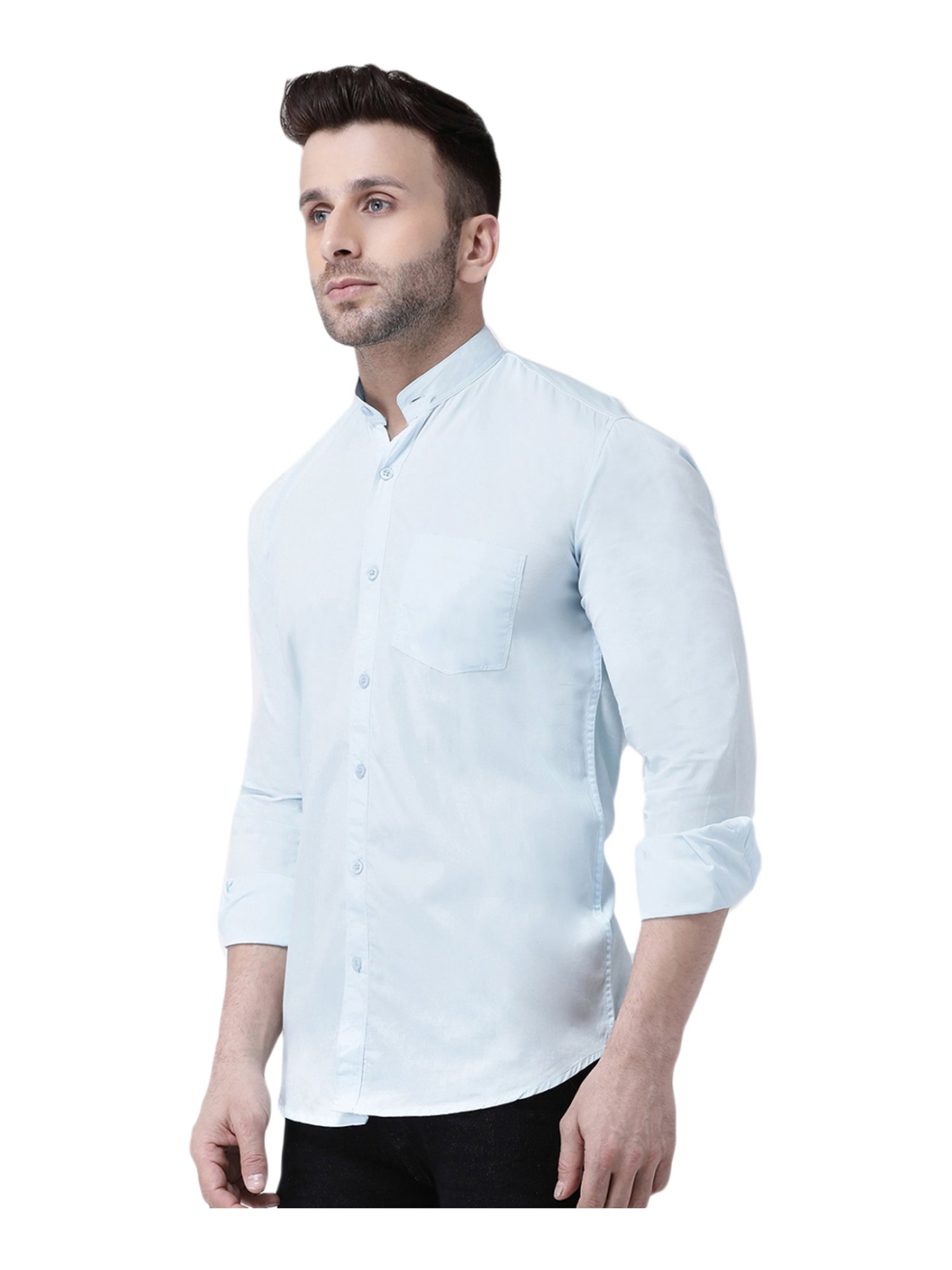 Hang Up Blue Cotton Slim Fit Shirt
