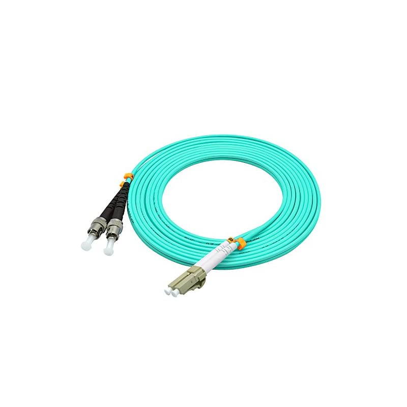 2Meters 6ft LC to ST Duplex 50125 10G OM3 MultiMode Fiber Optic Cable Jumper Optical Patch Cord LCST