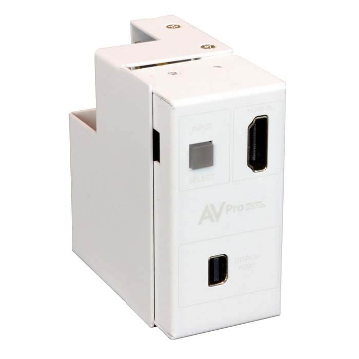 AVPro Edge AC-CXWP-MDP-T 4K Mini DP/HDMI/HDBaseT Single Gang Decora Wall Plate Extender (Transmitter)/White