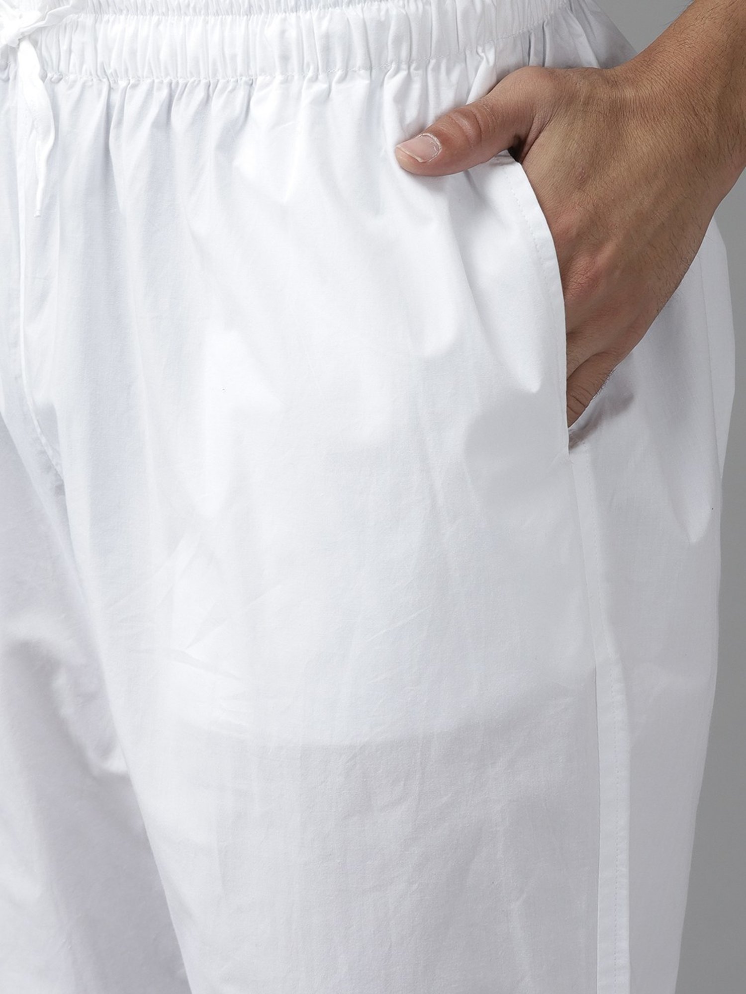 See Designs Green & White Cotton Regular Fit Kurta Bottom Set