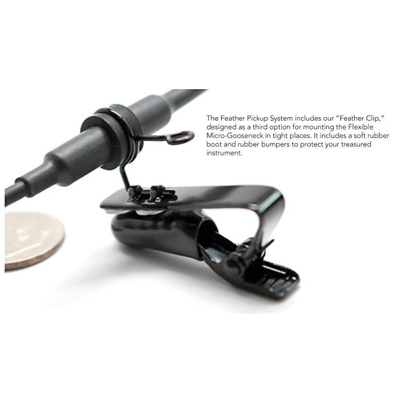 The Feather Native American Flute Microphone System with Flexible Micro-Gooseneck by