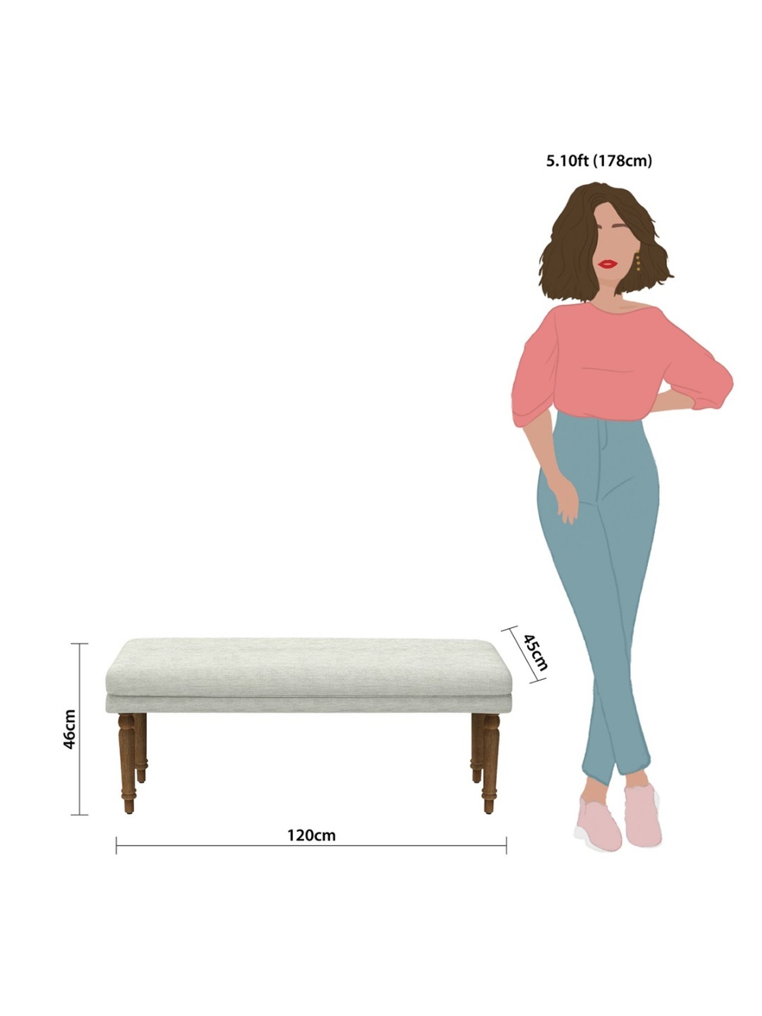 Picardy Vanity Stool Fabric/Antique Pearl - Acme Furniture