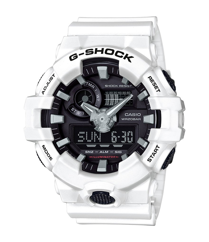 G-Shock White Ana-Digi Resin-Strap Watch