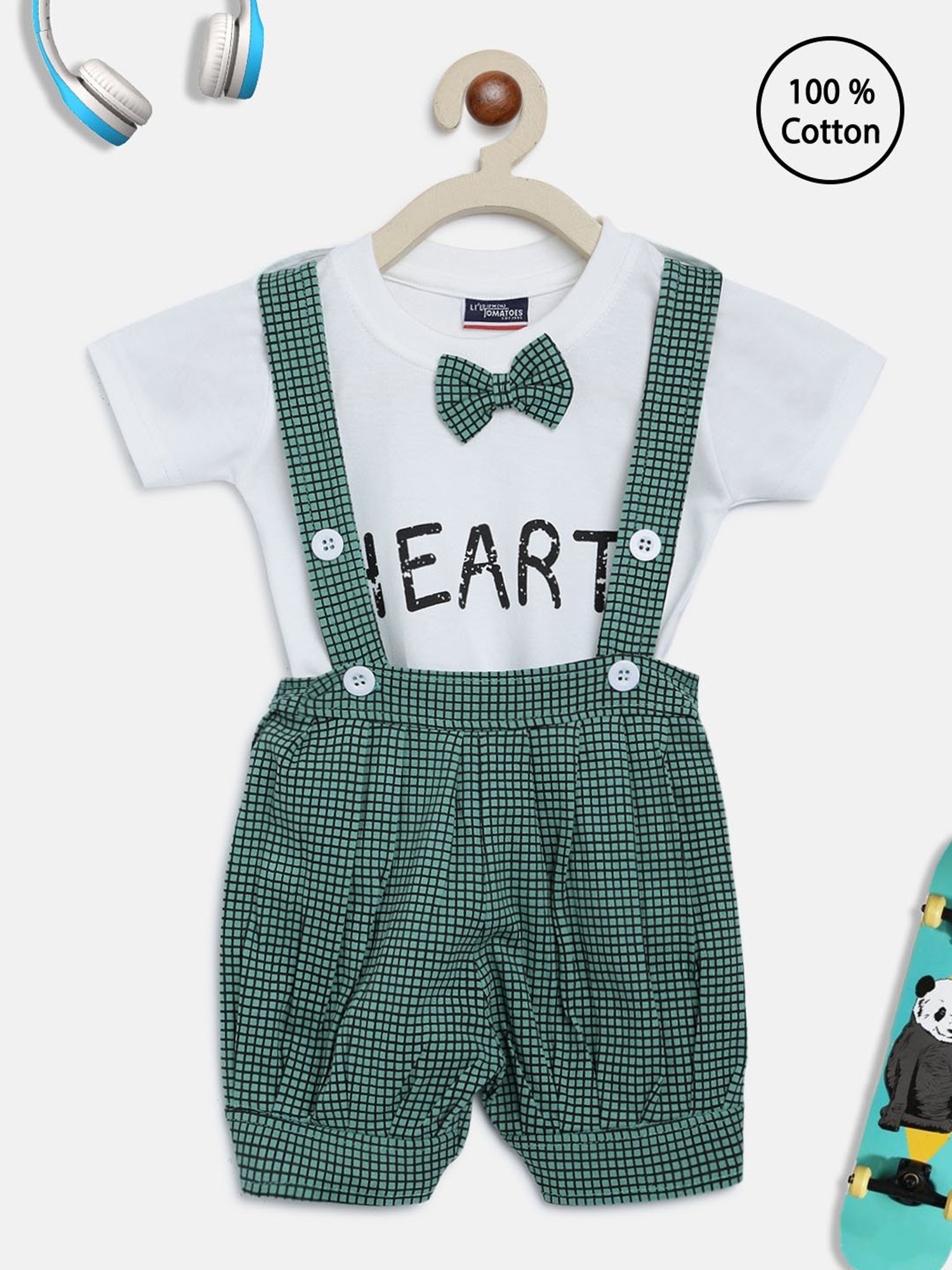 Budding Bees Kids Blue Ombre Jumpsuit with Attached Bow