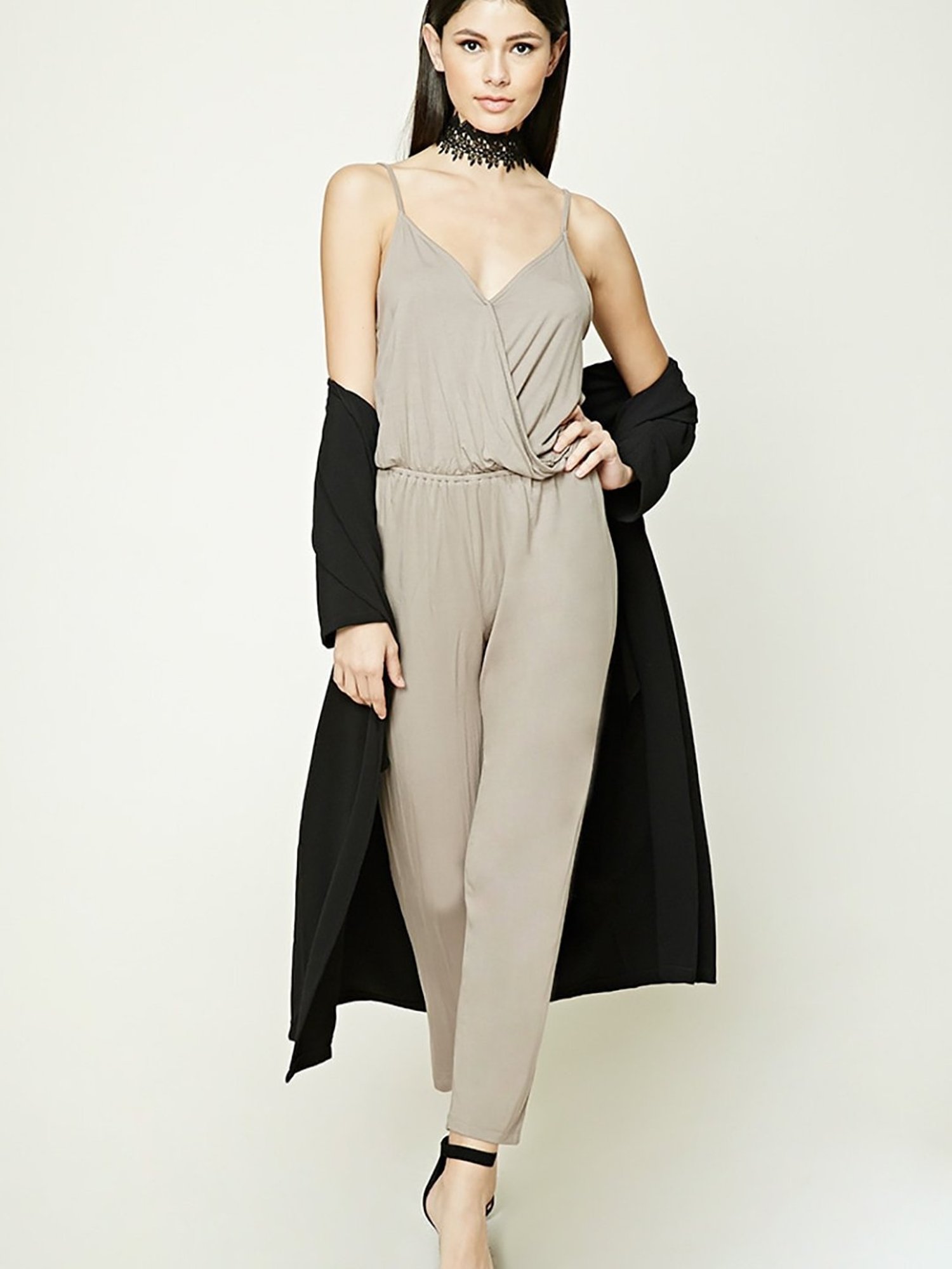 Forever 21 Beige Regular Fit Jumpsuit