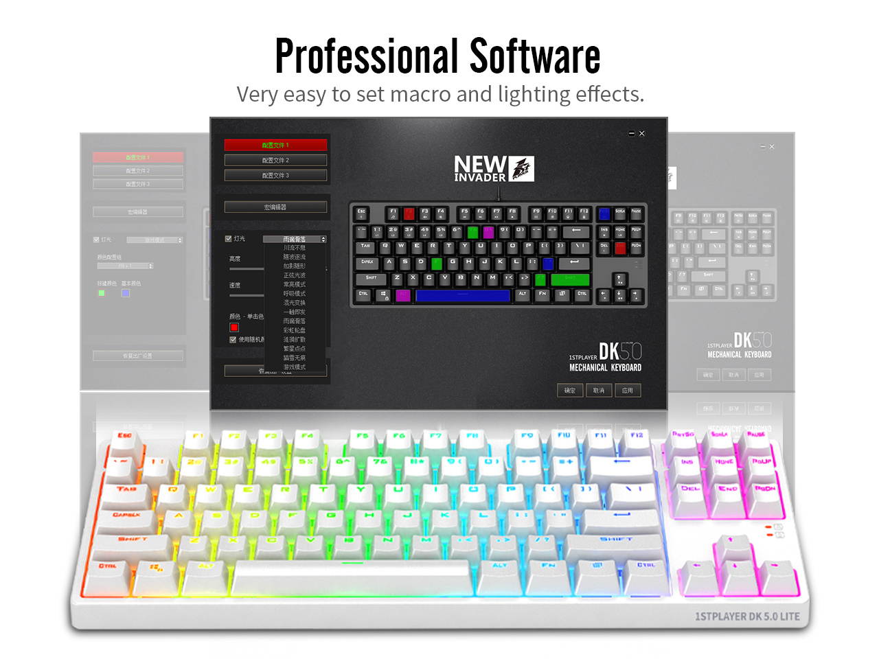 TKL RGB Mechanical Gaming Keyboard KITCOM NK60T Linear/Quiet-Red Switch Fast Actuation Compact 87 Keys Tenkeyless Detachable USB Type-C NKRO Computer Laptop Wired Keyboard for Windows PC/MAC Gamers