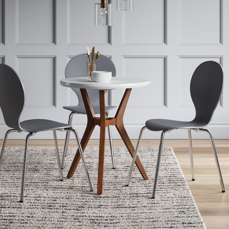 28" Emmond Mid-Century Modern Round Bistro Dining Table White - Project 62™