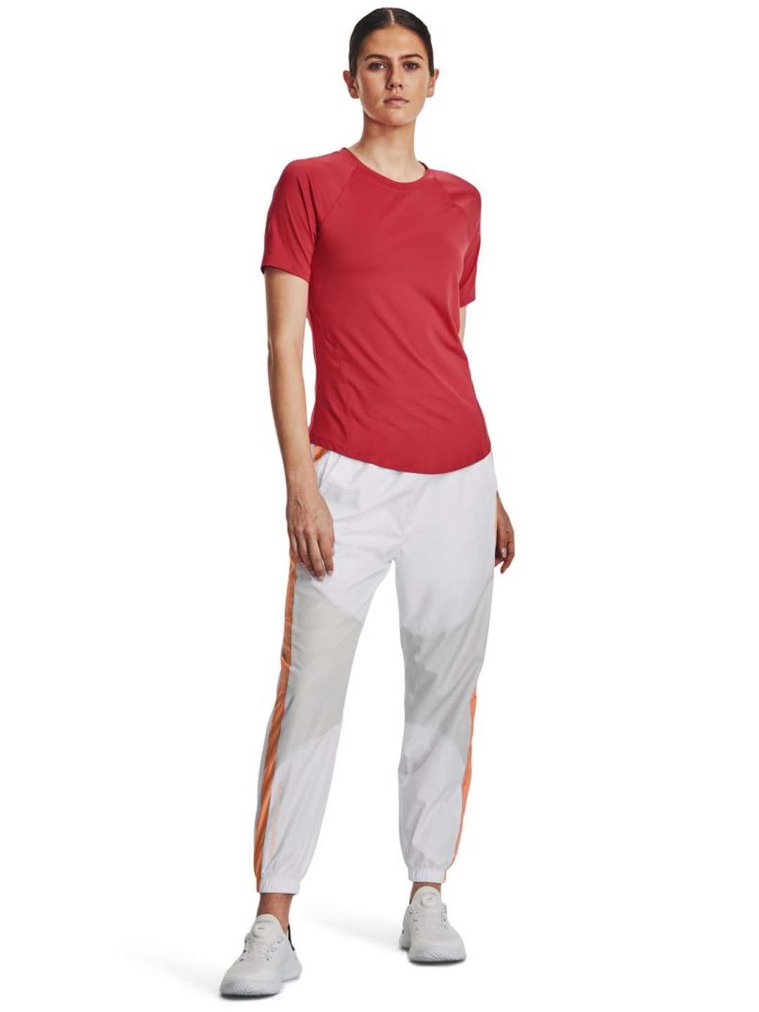 UNDER ARMOUR Red Logo Print Sports T-Shirt