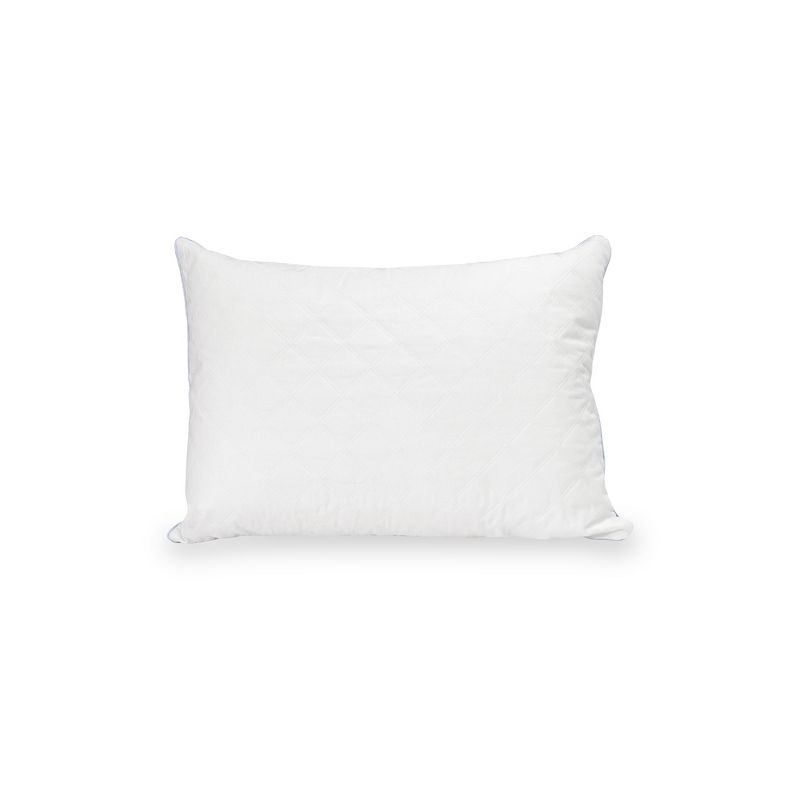 SensorPEDIC Fiber Bed Pillow with Cotton Fabric and Zippered Pillow Cover