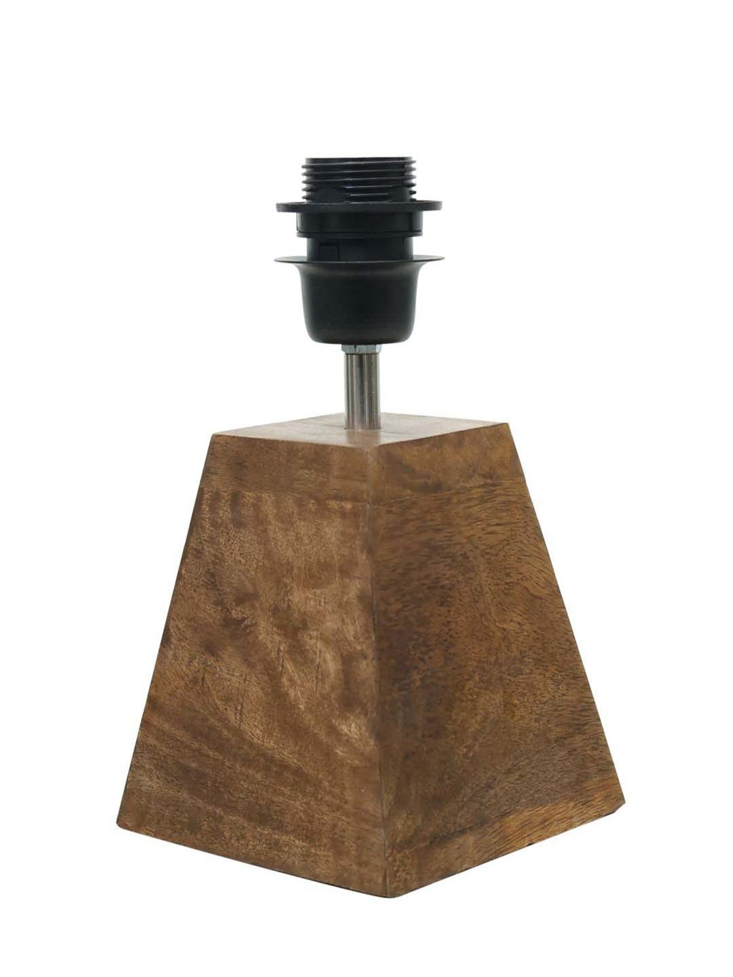 Homesake Turkish Evil Eye Multicolor Wood Pyramid Table Lamp with Fabric Lampshade