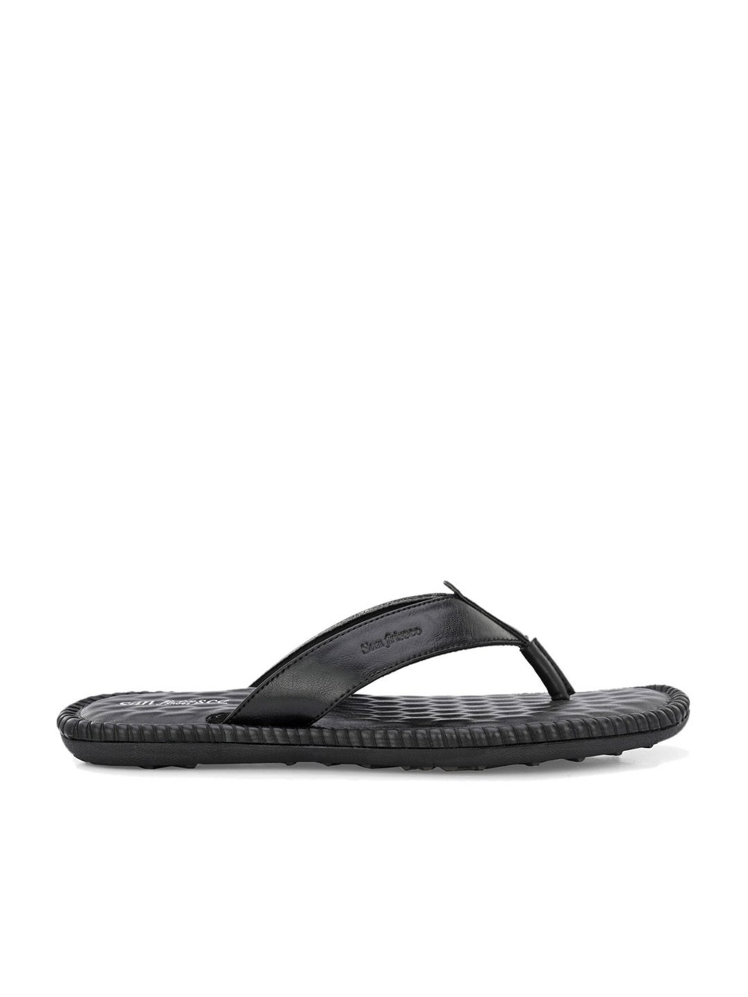 San Frissco Men's Black Thong Sandals