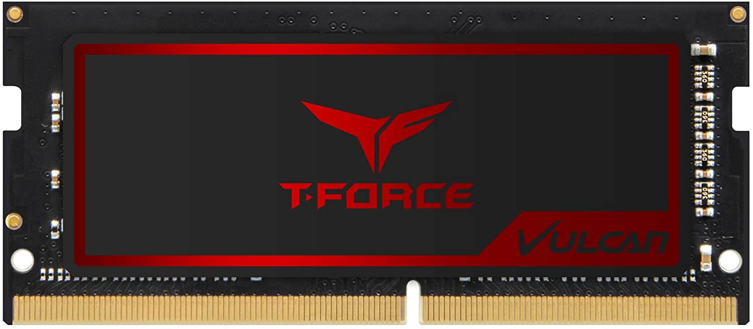 TEAMGROUP T-Force Vulcan SO-DIMM 16GB Single (1 x 16GB) 2666MHz (PC4-21300) CL18 Laptop Gaming PC Memory Module Ram Upgrade 260-Pin DDR4 SDRAM Super-Slim Graphene Copper-foil TLRD416G2666HC18F-S01