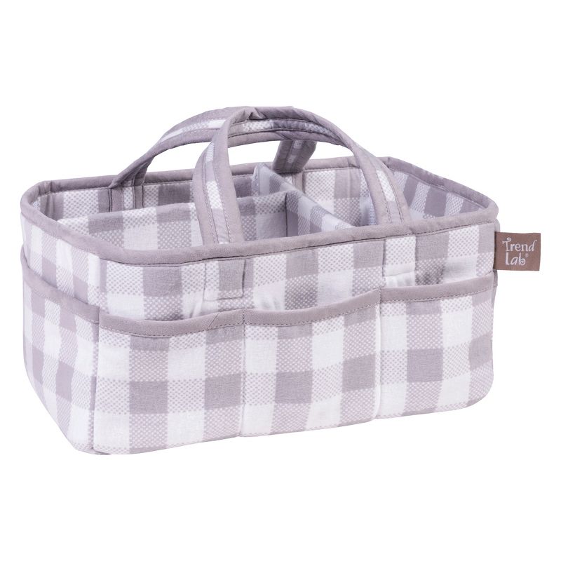 Trend Lab Storage Caddy - Buffalo Check - Gray and White