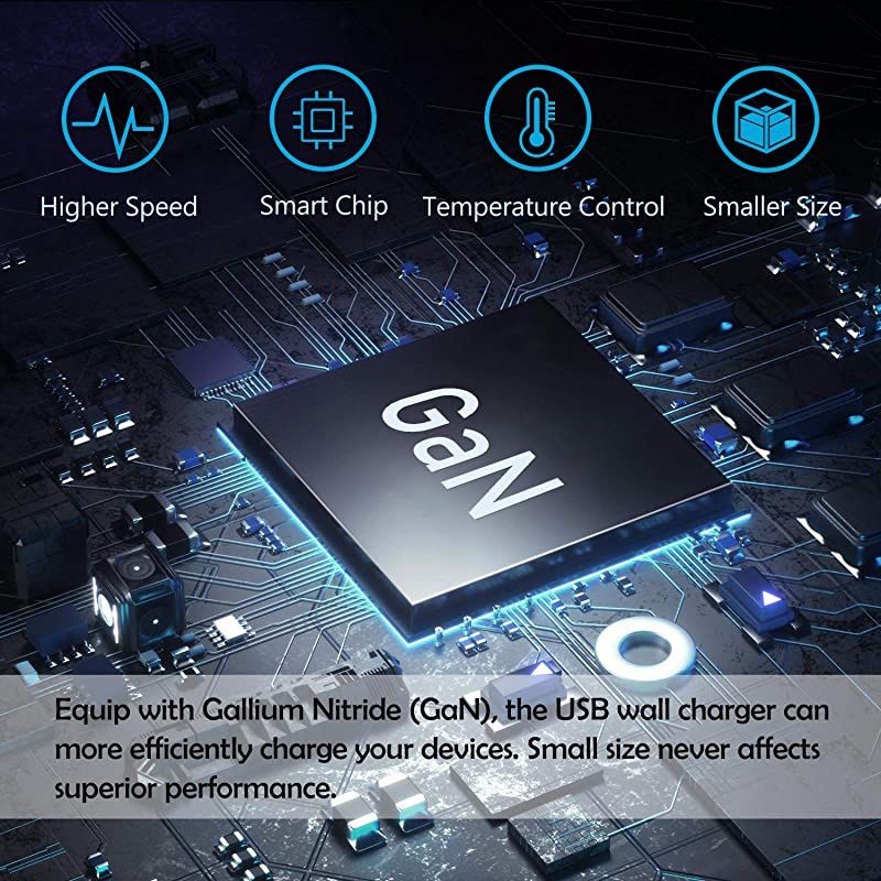 USB Wall Charger,  2 Pack 18W GaN Tech Slim Fast Charge 3.0 Port Fast Charging Block with Foldable Plug Compatible for Samsung Galaxy S10 S9 S8 Note 9, iPhone 11 Xs XR X, Tablet (Black)