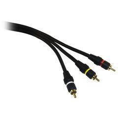 CableWholesale 10R2-03112 High Quality RCA Audio, Video Cable, 3 RCA Male, Gold-plated Connectors, 12 foot