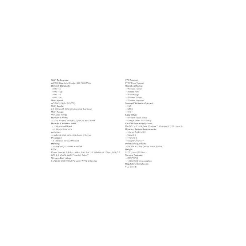 WRT1900ACS Open Source Dual-Band Gigabit WiFi Wireless Router ,Black