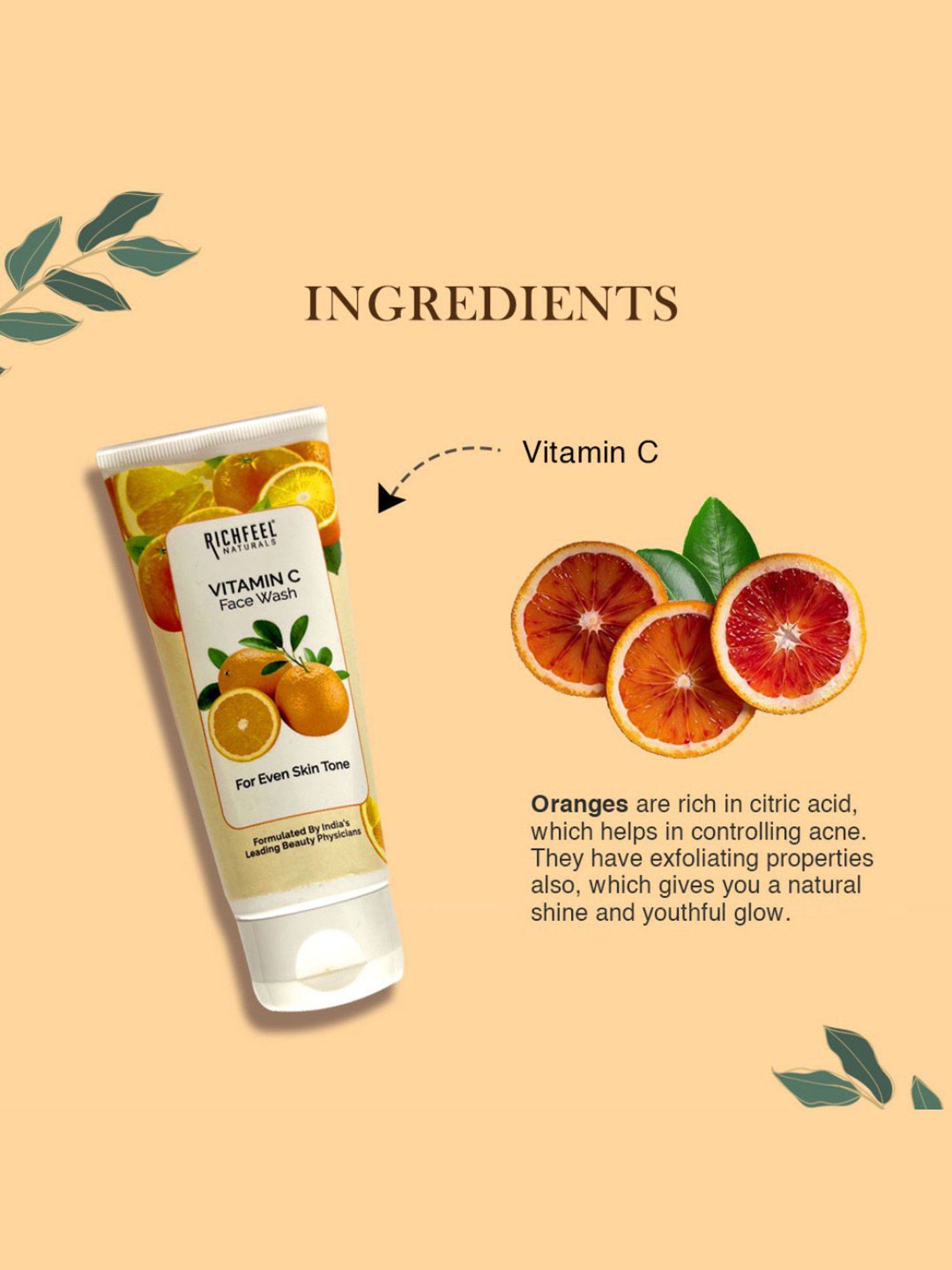 Richfeel Vitamin C Face Wash - Pack of 2
