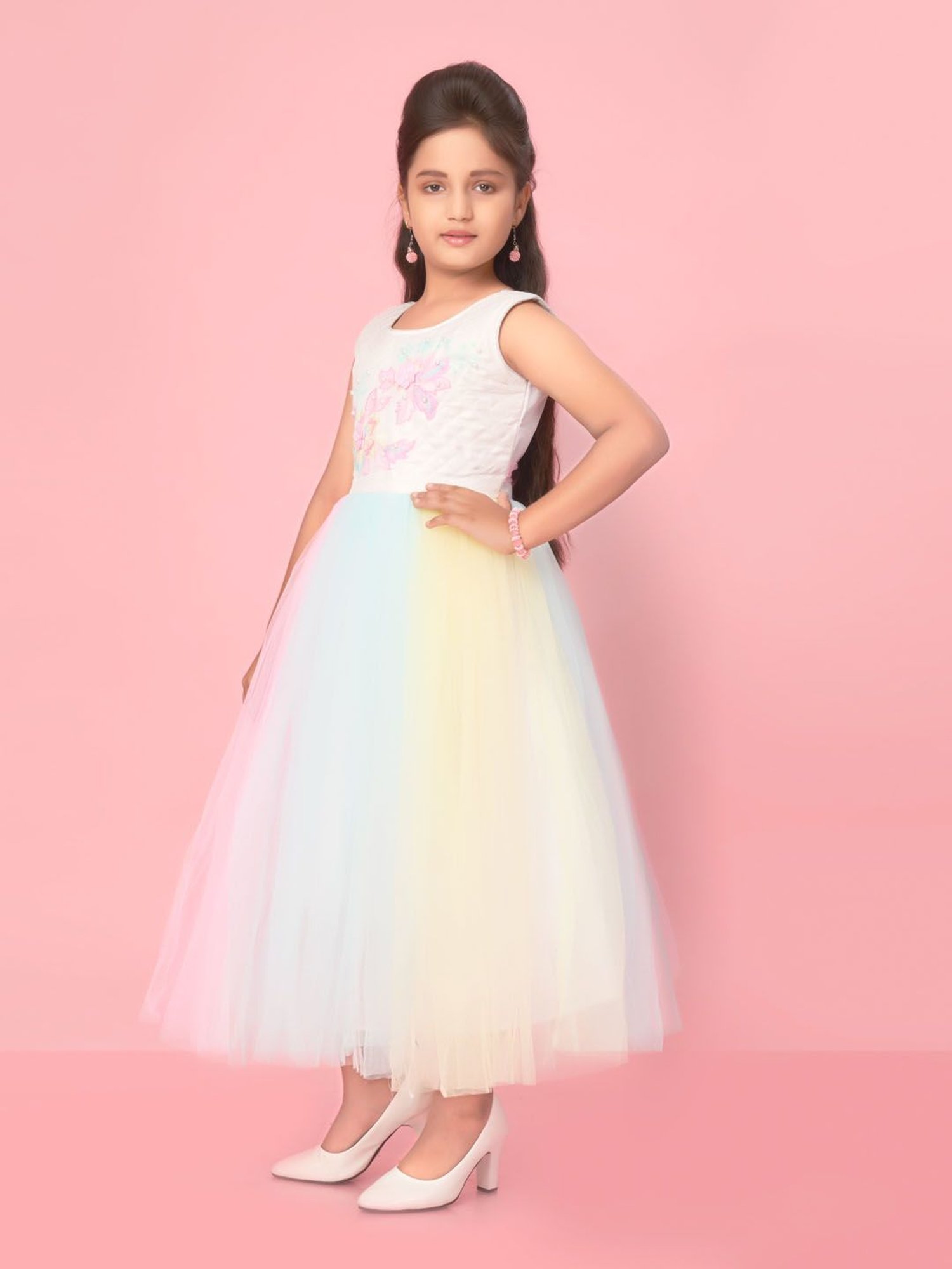 Aarika Kids Multicolor Embellished Gown