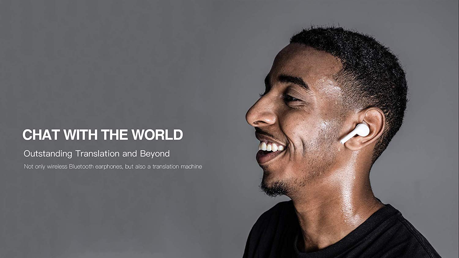 Language Translator-True Wireless Stereo Real Time Earbud Translator with Built in Voice Translating in Charging Case, Wireless Bluetooth Translator with APP Available for iOS & Android