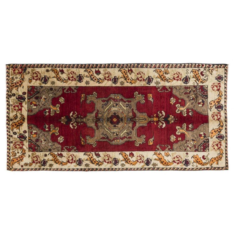 4'x8' Vintage One-of-a-Kind Nahida Rug Red - Revival Rugs