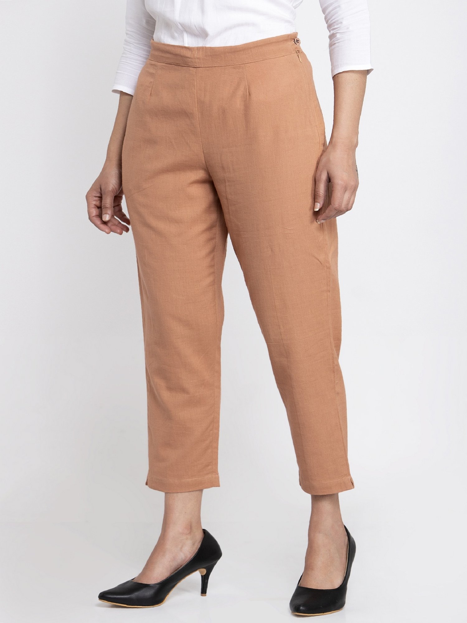 Indibelle Nude Cotton Trousers