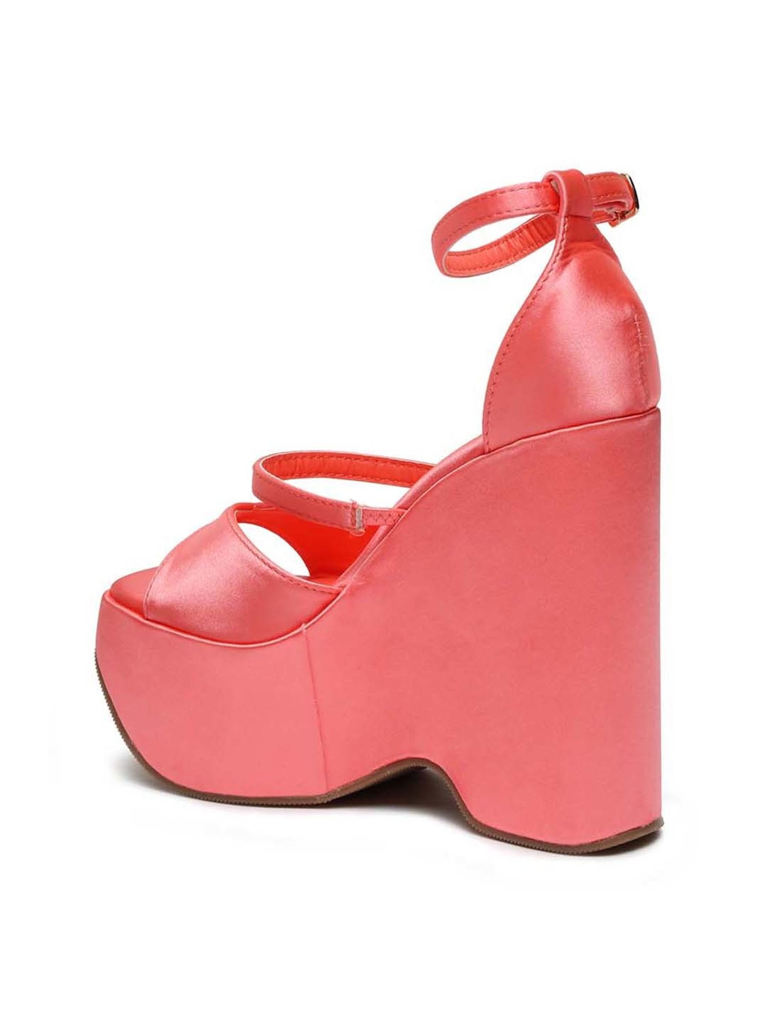 Flat N Heels Women's Fuchsia Ankle Strap Sandals