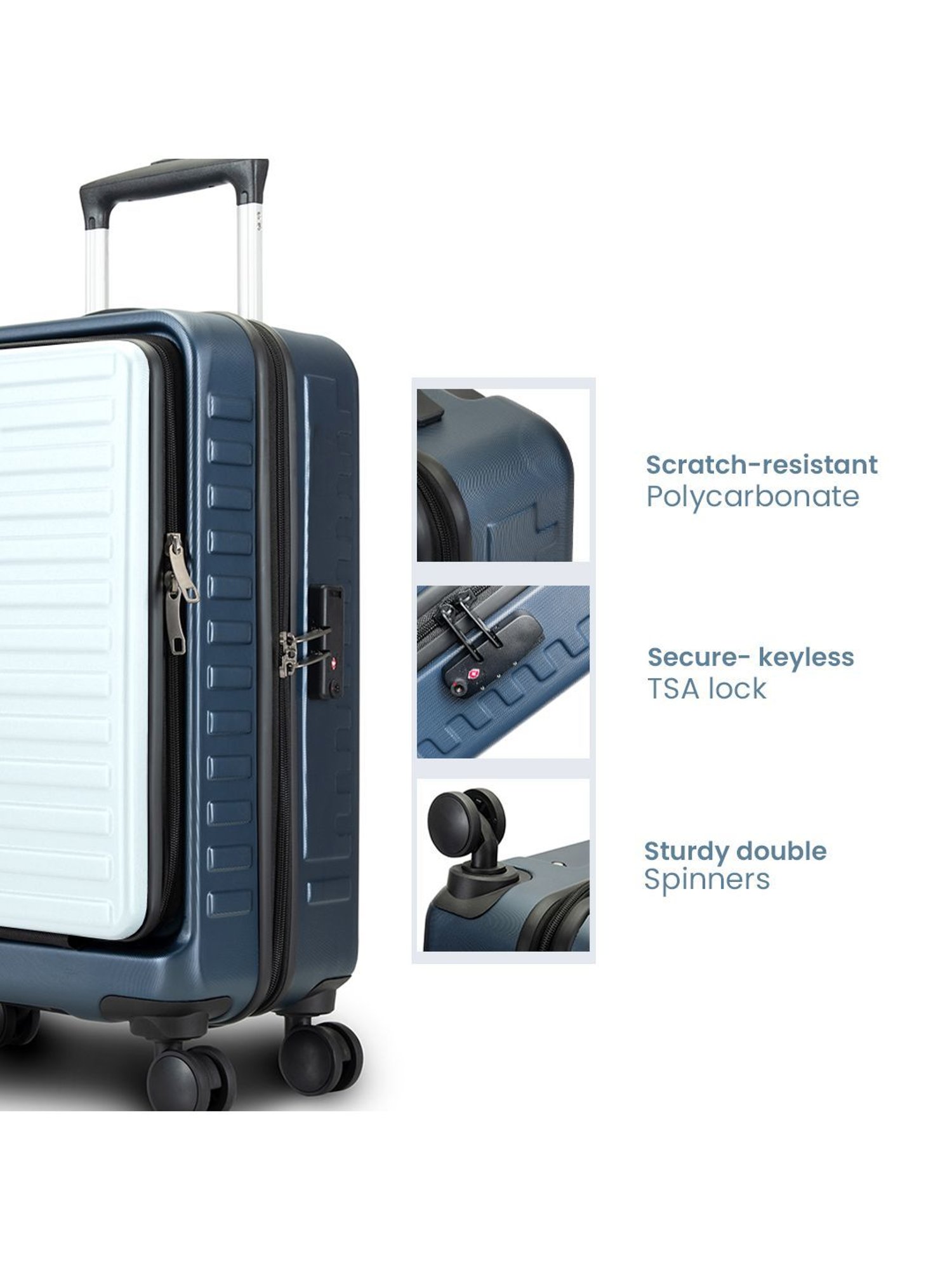 Perquisite Y2K Luxe Range Black Hard 20" Cabin Luggage