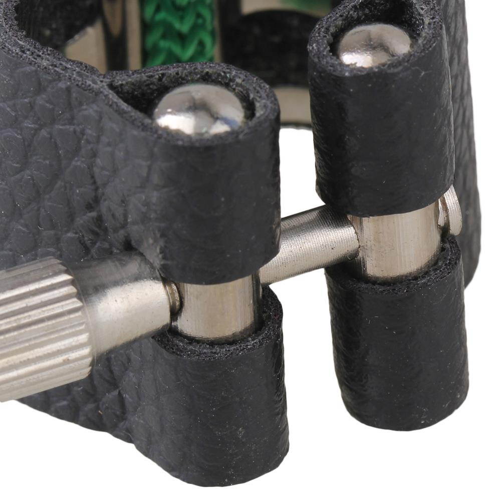 BQLZR 10PCS Alto Saxophone Artificial Leather Ligature Fastener w/ Fattener Black