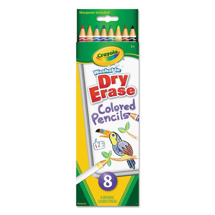 Crayola Dry Erase Neon Crayons 8/Pkg-