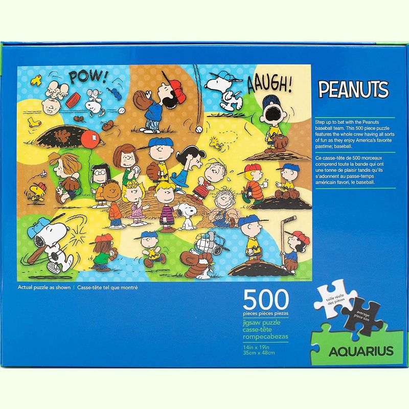 NMR Distribution Peanuts Baseball 500 Piece Jigsaw Puzzle