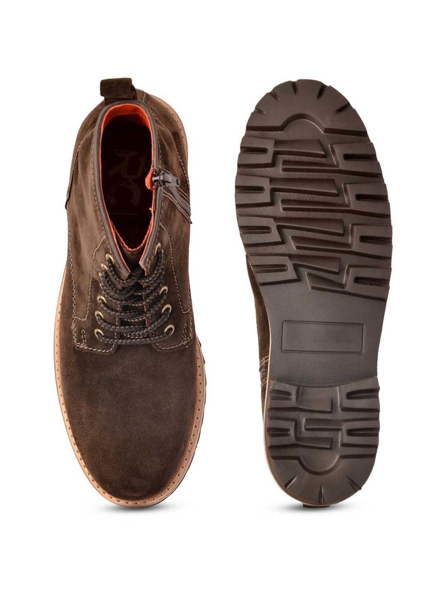 Ruosh Men's Olive Derby Boots