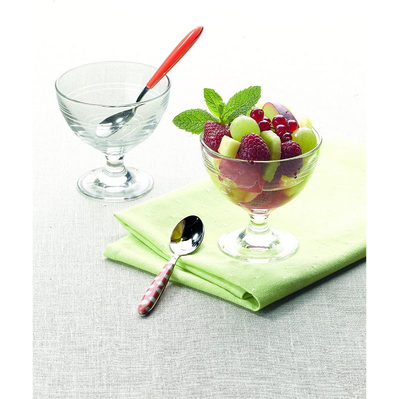Duralex Gigogne 6 Piece Clear Tempered Glass 8.75 Ounce Ice Cream Dessert Serving Bowl Cup Set, Made in France (2 Pack)