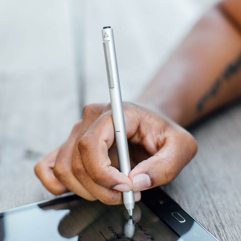 Adonit Dash 3 (Black) - Capacitive Fine Point Stylus Pencil for iPad, iPad Pro, iPhone, Android, and Touch Screen Tablets