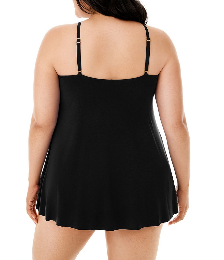 Magicsuit Plus Size Parker Control Fit Convertible Underwire High Neck Swim Dress
