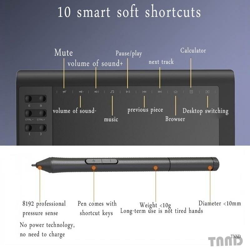 5080lpi Electromagnetic Digital Tablet Can Be Connected To Mobile Phone Hand-Painted Board Computer Painting Board Writing Board Writing Board Electronic Drawing Board-Black