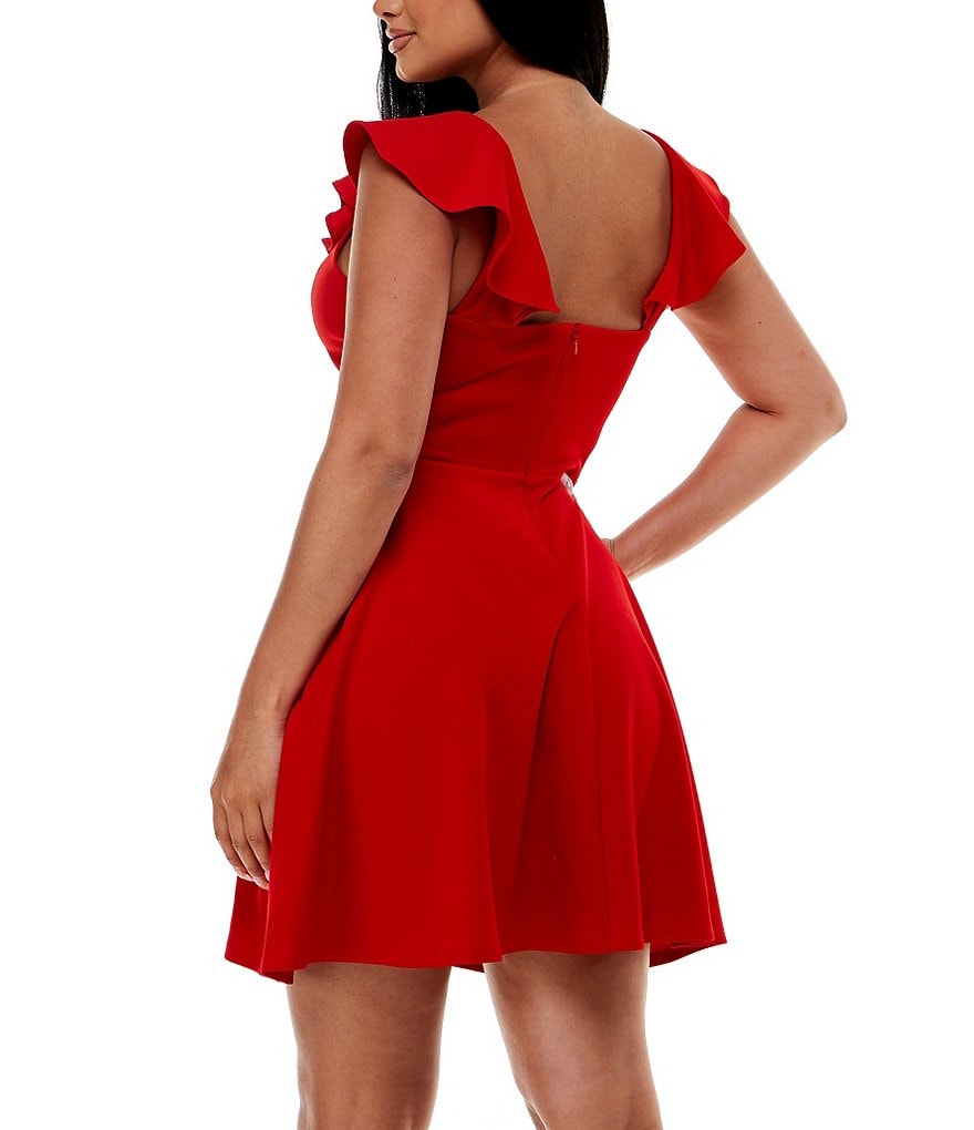 Jump Sleeveless Ruffled Fit-And-Flare Dress