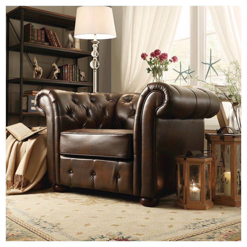Chesterfield Armchair Chocolate - Inspire Q