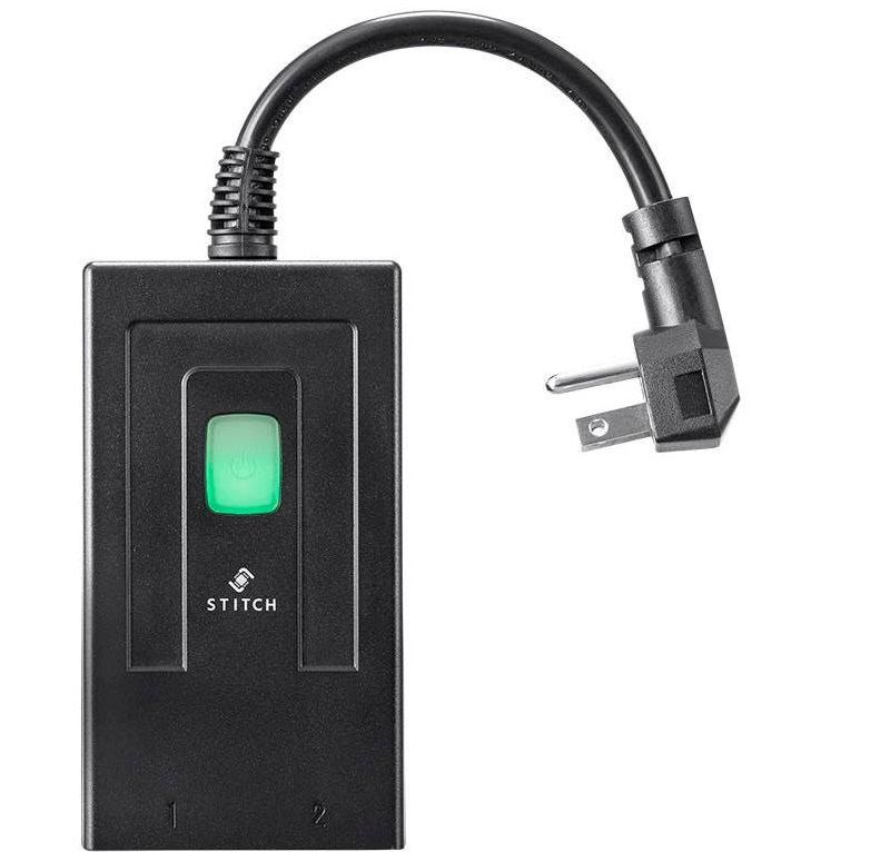 Monoprice Wireless Smart Outdoor Dual Socket - Black, Waterproof, Remote App control, Works With Amazon Alexa And Google Home, No Hub Required