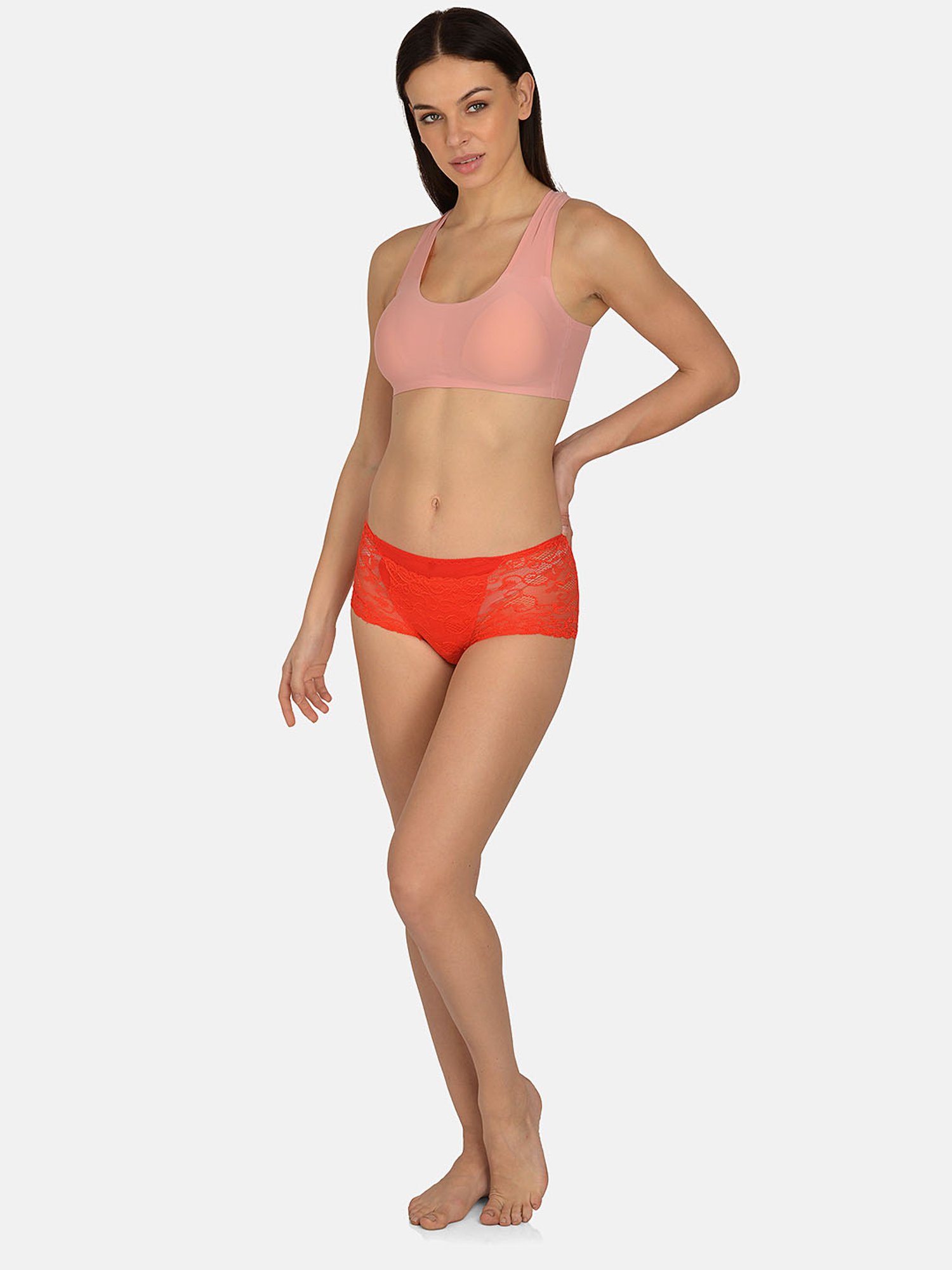 Mod & Shy Red Lace Hipster Panty