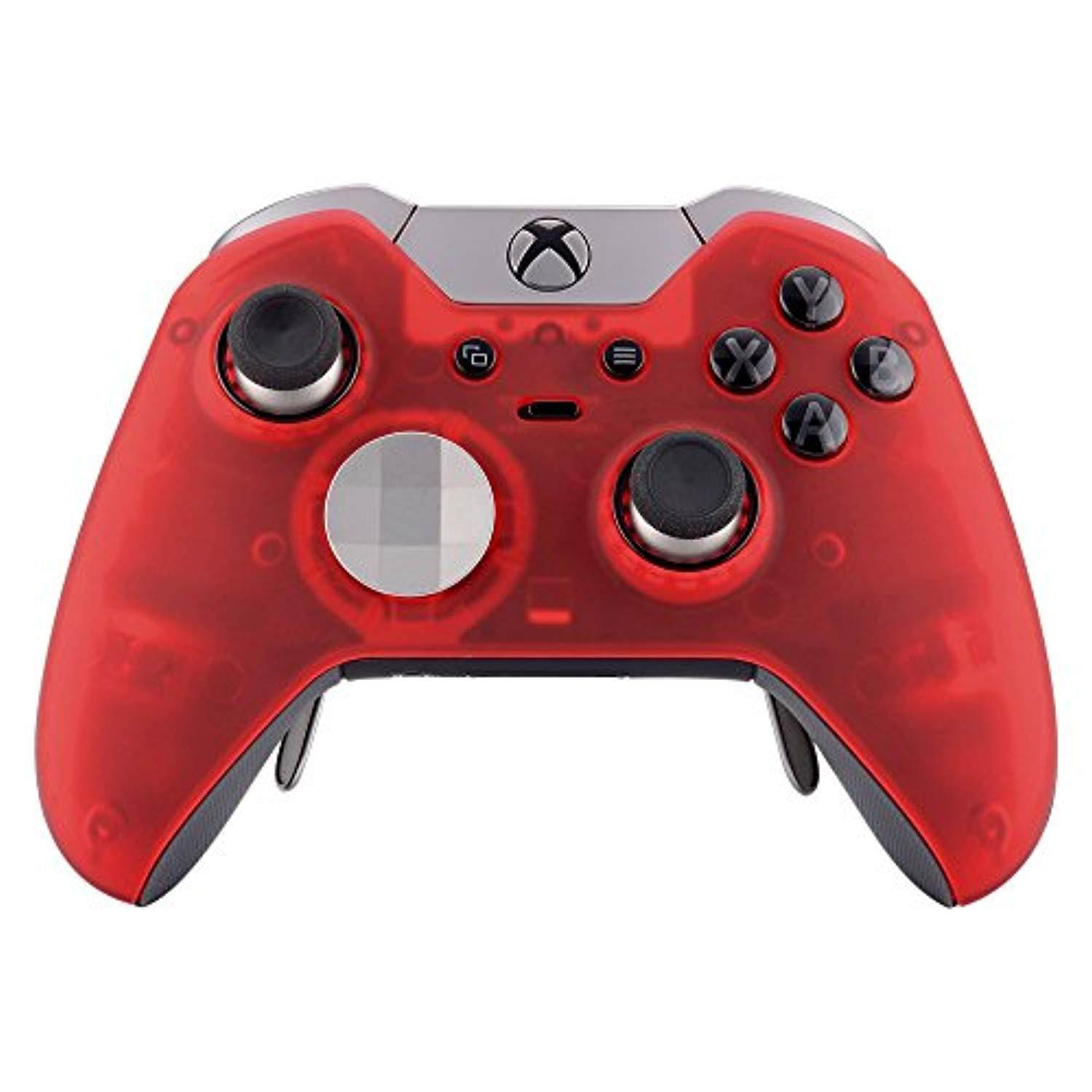 extremerate soft touch grip front housing shell faceplate for microsoft xbox one elite controller model 1698 with thumbstick ac