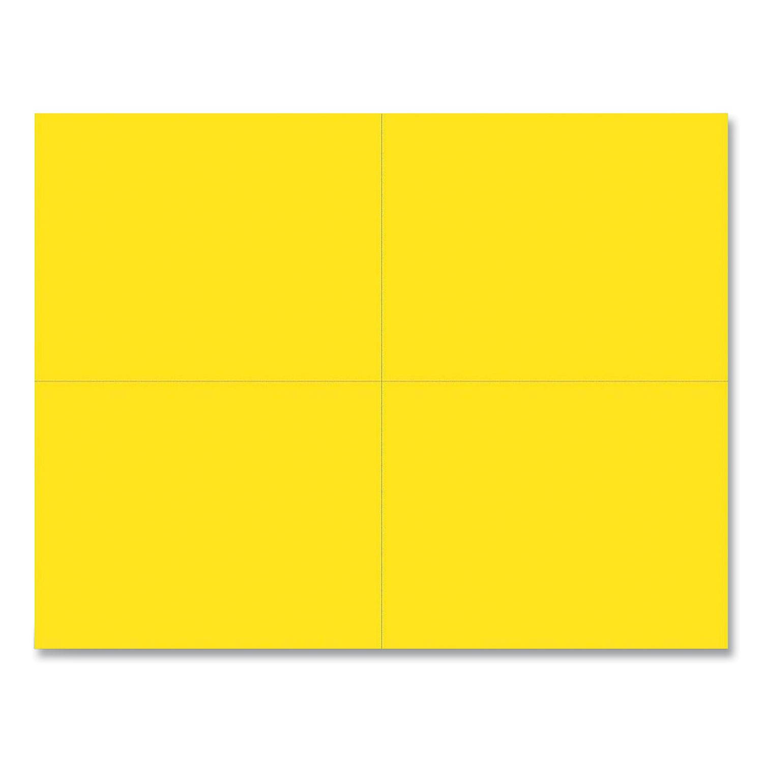 Printable Postcards 110 lb 5.5w x 4.25h Bright Yellow 4/Sheet 200/Pack 951840
