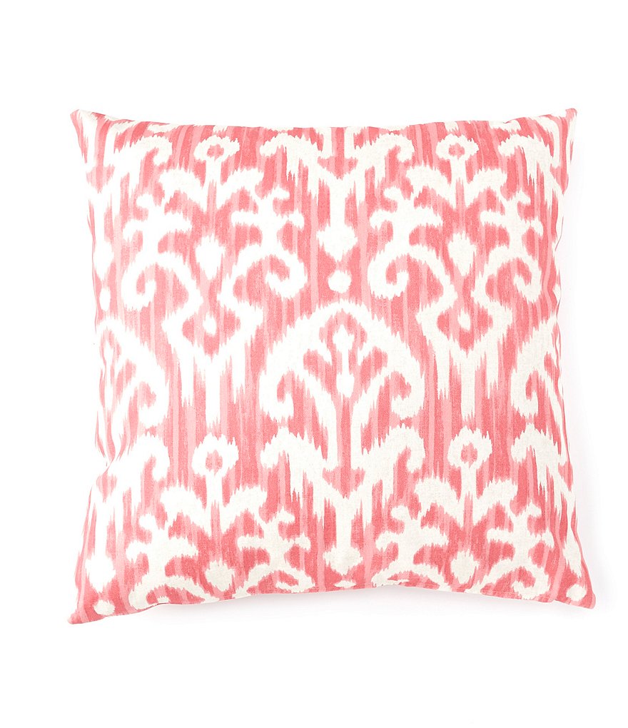 Villa by Noble Excellence Tonal Ikat Coral Filled Euro Sham