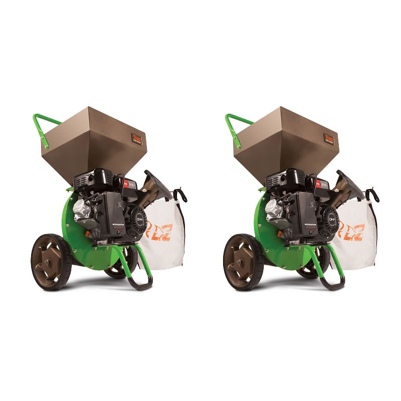 Earthquake 30520 Tazz Viper 212cc Gas Wood Chipper Shredder Mulch Bag, Green (2 Pack)
