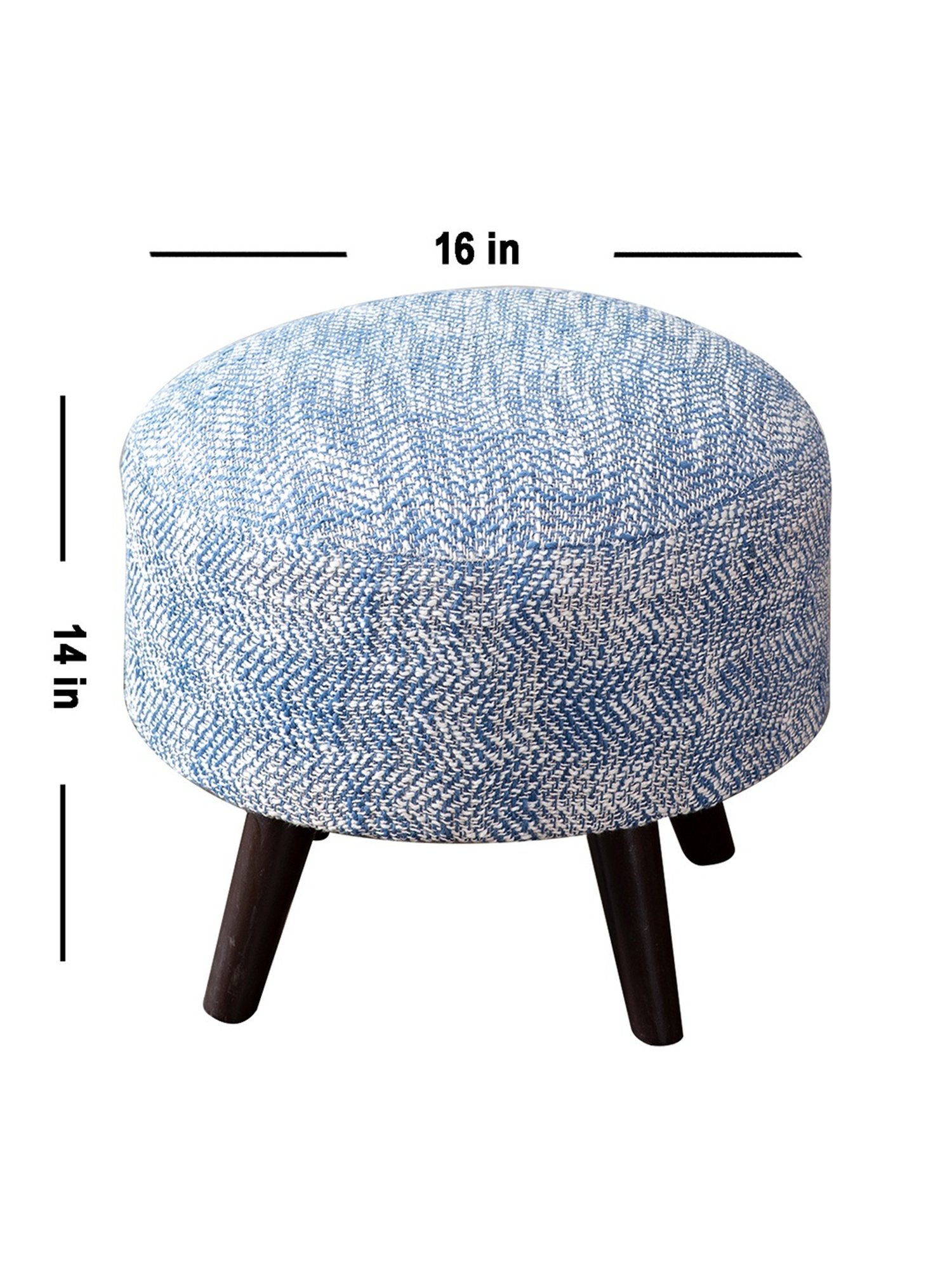 Chumbak Spring Marigold Floral Green Mango Wood Modern Trunk Storage Ottoman