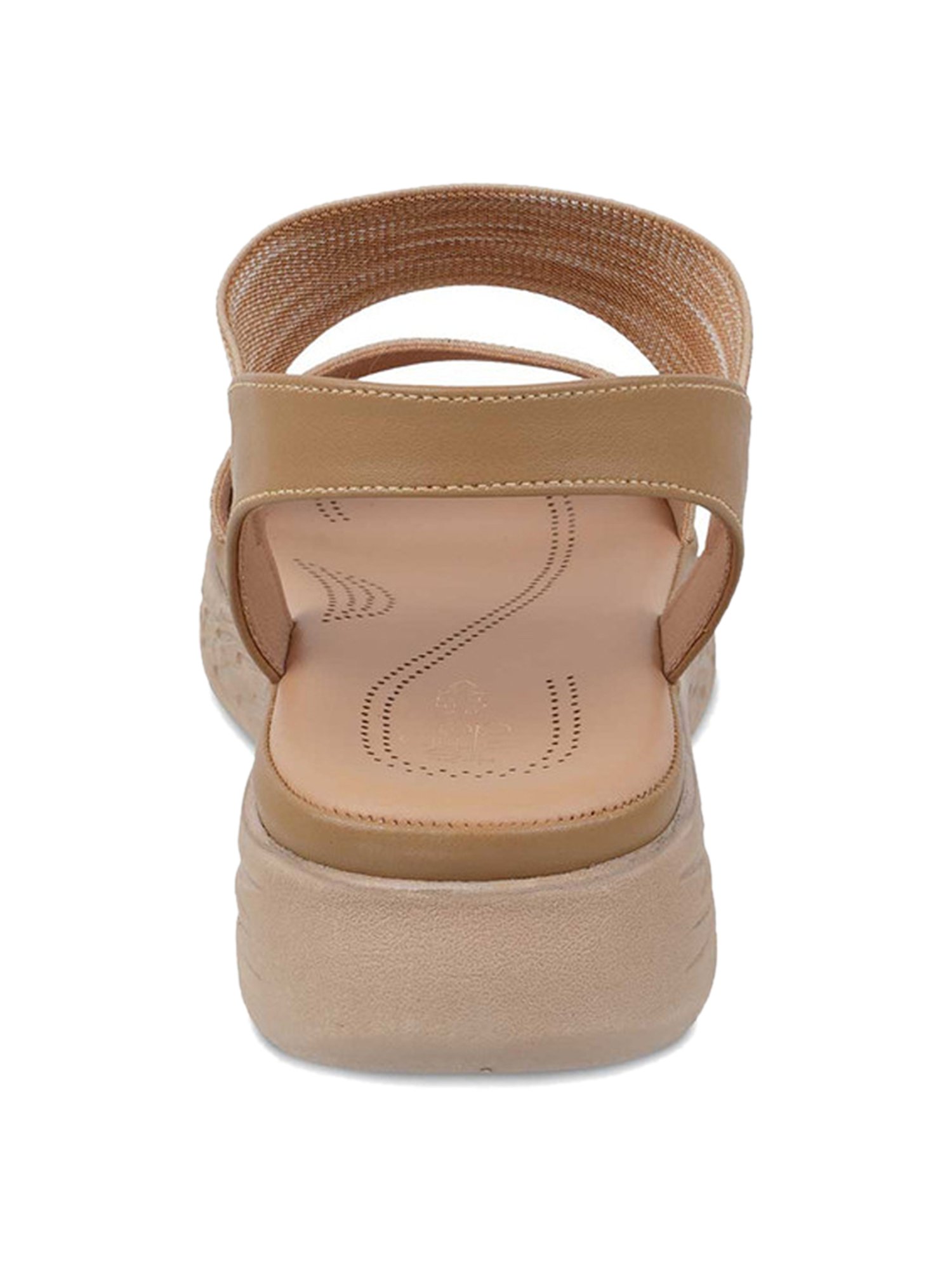 Tresmode Women's Beige Ankle Strap Wedges